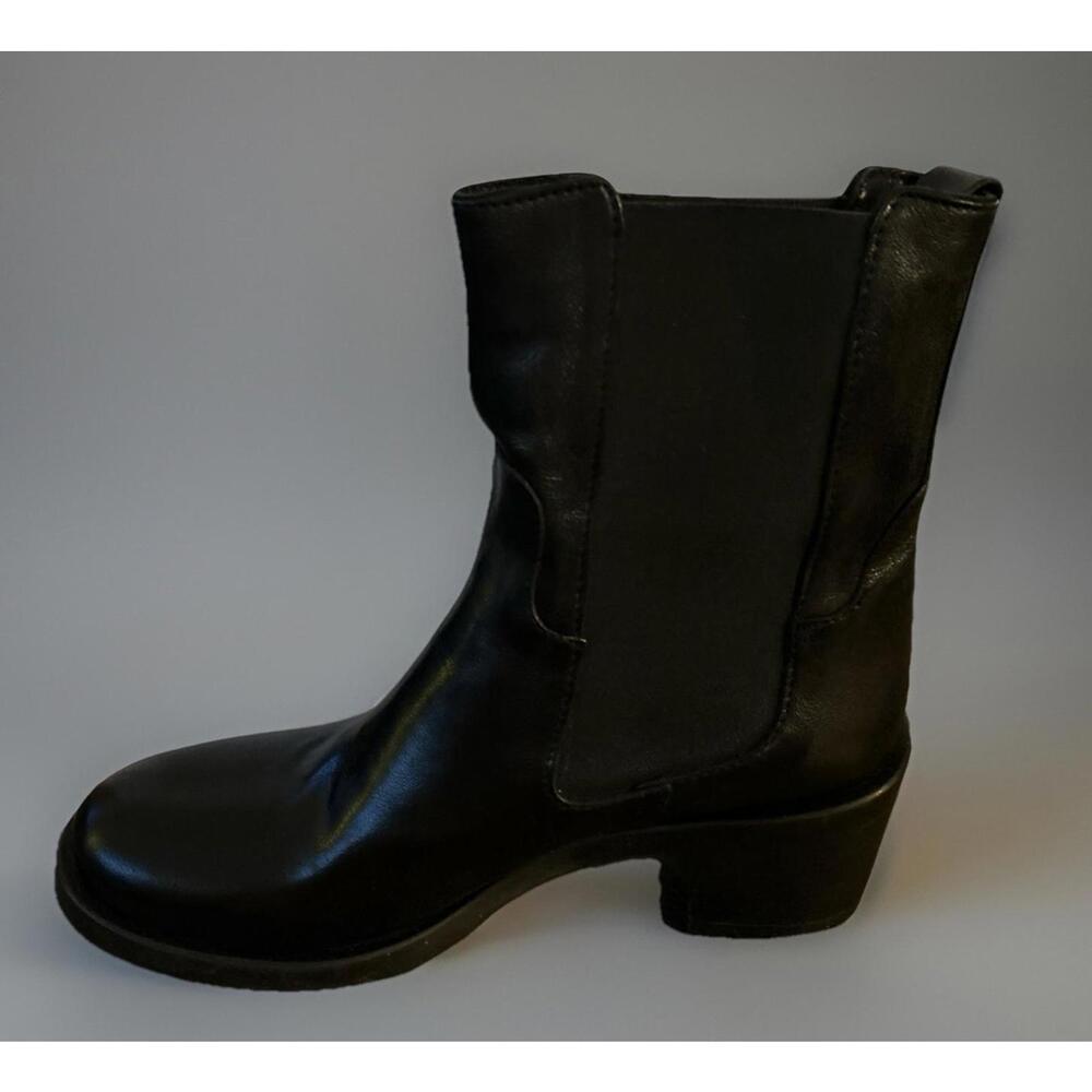 LAMICA Italy Black COW LEATHER BOOTS Quagia Sz 7.5 / 38 New In Original Box! - Picture 3 of 11